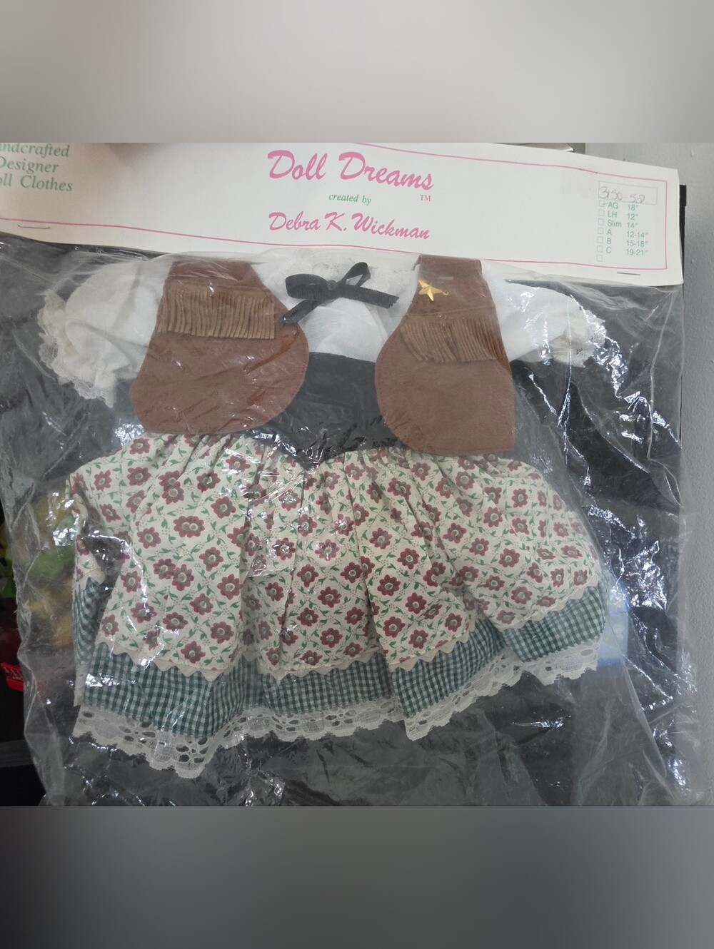Doll Dreams Debra K. Wickman Floral Prairie Dress with Fringe Booties